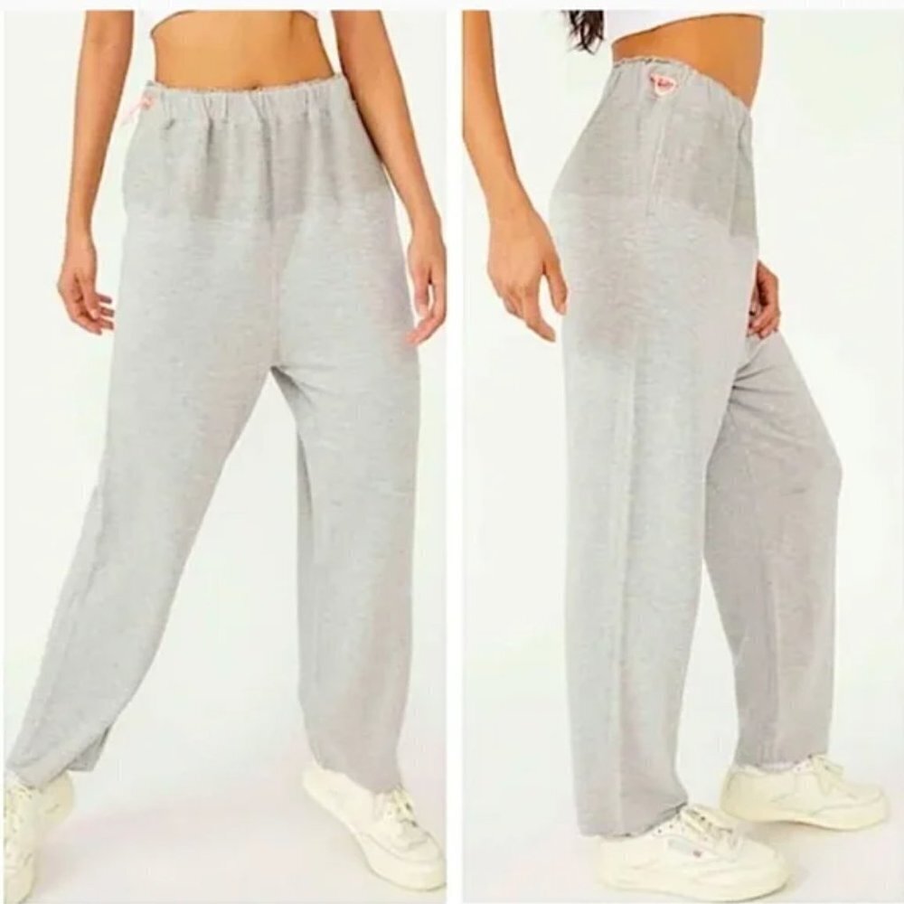 New Free People Movement Surfside Joggers In Heather Grey NWT Size Small